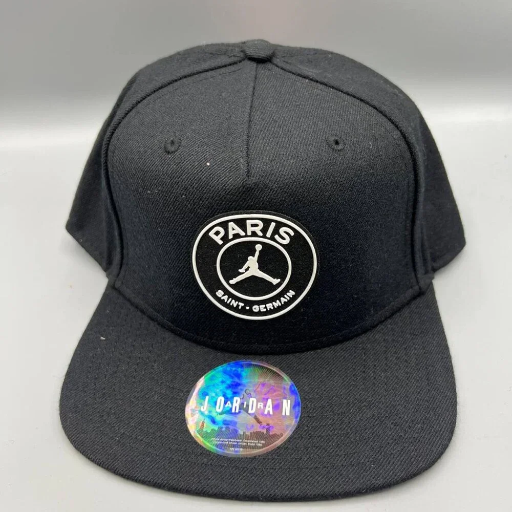 Air Jordan Paris Saint Germain Hat Men Black Jumpman Snap Back Cap‎ New